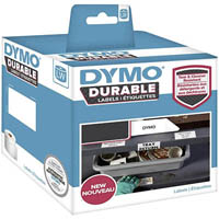dymo 1933081 lw durable labels 25 x 89mm black on white roll 700