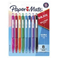 papermate inkjoy 300rt retractable ballpoint pen 1.0mm fashion assorted pack 8