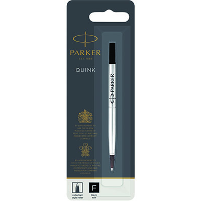 Image for PARKER QUINKFLOW ROLLERBALL PEN REFILL FINE NIB BLACK from MOE Office Products Depot Mackay & Whitsundays