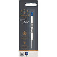 parker quinkflow ballpoint pen refill medium nib blue