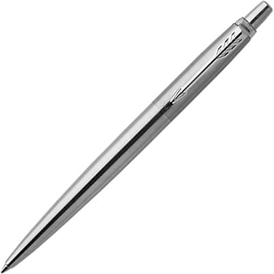 Image for PARKER JOTTER BALLPOINT PEN MEDIUM BLUE INK STAINLESS STEEL CHROME TRIM from Total Supplies Pty Ltd