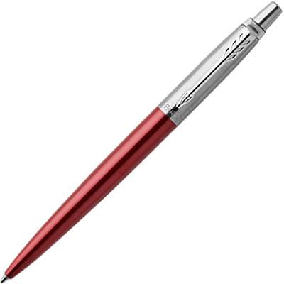 Image for PARKER JOTTER BALLPOINT PEN MEDIUM BLUE INK KENSINGTON RED CHROME TRIM from Ross Office Supplies Office Products Depot