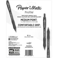 papermate profile retractable ballpoint pen 1.0mm business assorted pack 8