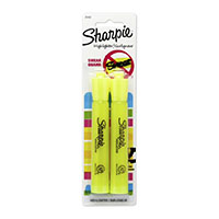 sharpie accent tank style highlighter yellow pack 2