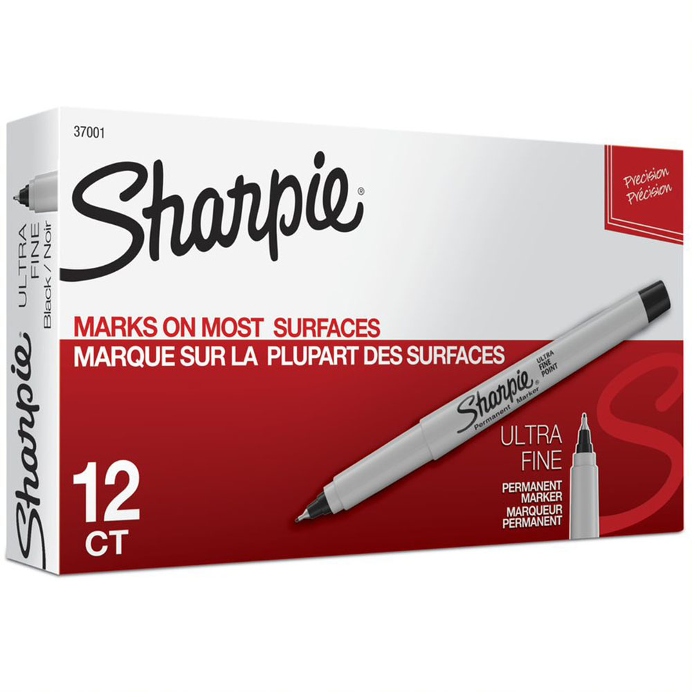 Image for SHARPIE PERMANENT MARKERS ULTRA FINE BLACK BOX 12 from MOE Office Products Depot Mackay & Whitsundays