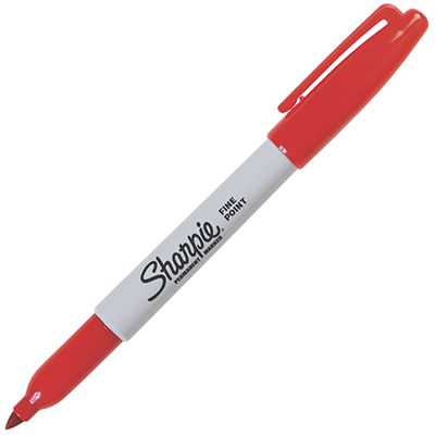 Image for SHARPIE PERMANENT MARKER BULLET FINE 1.0MM RED BOX 12 from Total Supplies Pty Ltd