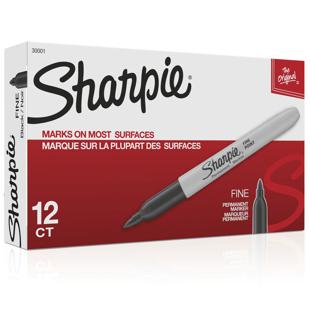 Image for SHARPIE PERMANENT MARKER BULLET FINE 1.0MM BLACK BOX 12 from Office Products Depot
