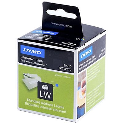 Image for DYMO 99010 LW ADDRESS LABELS 89 X 28MM WHITE ROLL 130 BOX 2 from Ross Office Supplies Office Products Depot