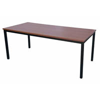rapidline steel frame table 1800 x 900mm cherry