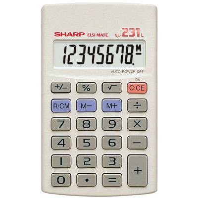 Image for SHARP EL-231L BASIC FUNCTION 8 DIGIT CALCULATOR WHITE from Albany Office Products Depot
