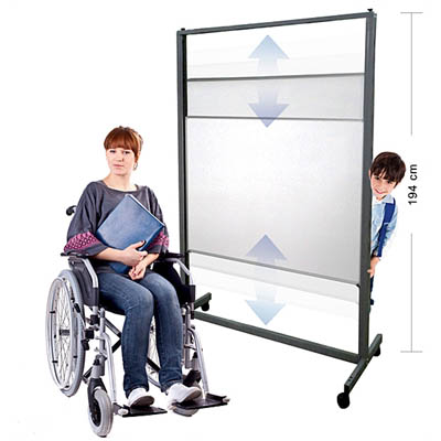 Image for VISIONCHART ASPIRE MOBILE DOUBLE SIDED VERTICAL WHITEBOARD NON-MAGNETIC 1950 X 1280MM from Total Supplies Pty Ltd