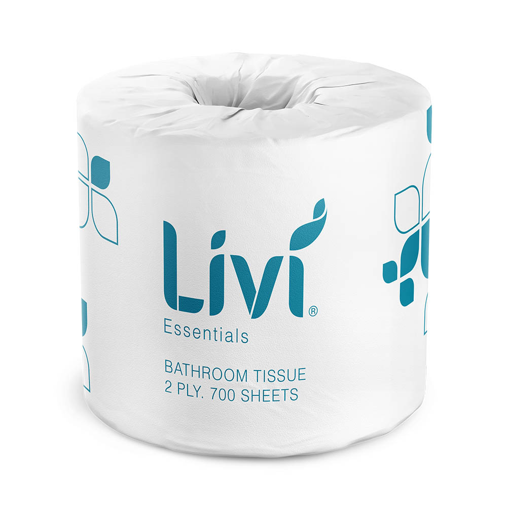 Image for LIVI ESSENTIALS TOILET TISSUE 2-PLY 700 SHEET CARTON 48 from Ross Office Supplies Office Products Depot