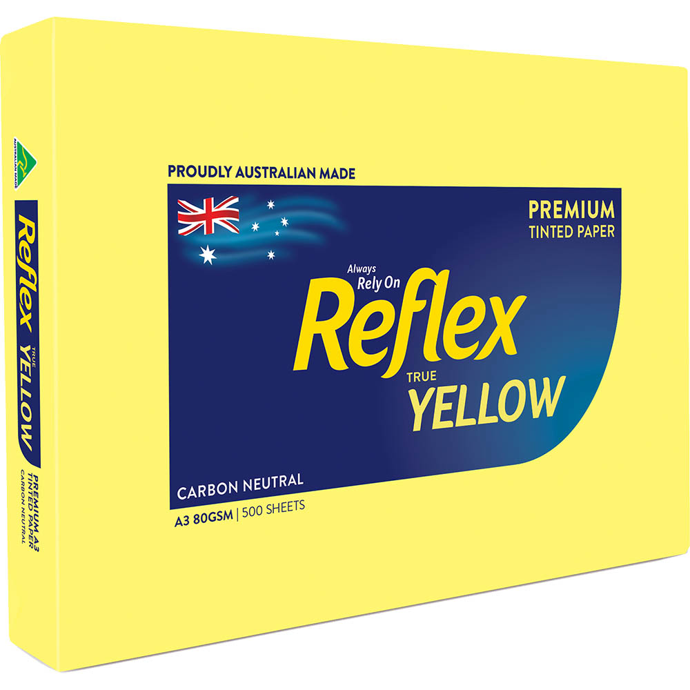 Image for REFLEX® COLOURS A3 COPY PAPER 80GSM YELLOW PACK 500 SHEETS from Office Products Depot