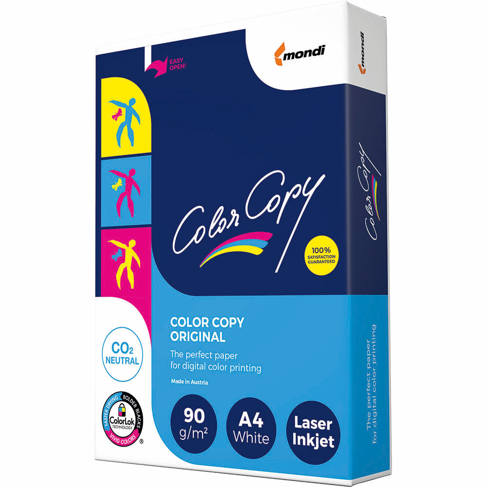Image for MONDI COLOR COPY A4 COPY PAPER 90GSM WHITE PACK 500 SHEETS from Office Products Depot