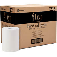 livi essentials roll towel 1-ply 100m carton 16