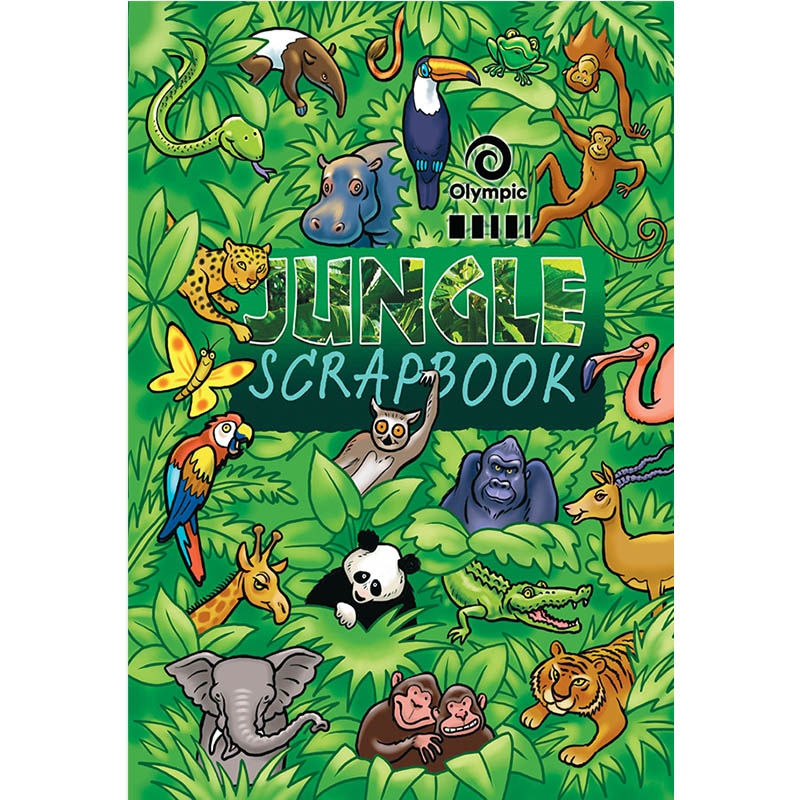 Image for OLYMPIC SJ64 SCRAPBOOK JUNGLE BLANK 67GSM 64 PAGE 335 X 240MM from Total Supplies Pty Ltd