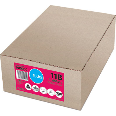Image for TUDOR 11B ENVELOPES BANKER PLAINFACE MOIST SEAL 80GSM 90 X 145MM WHITE BOX 500 from O'Donnells Office Products Depot