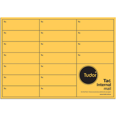 Image for TUDOR C4 ENVELOPES INTEROFFICE POCKET TAC SEAL 100GSM 324 X 229MM GOLD PACK 50 from O'Donnells Office Products Depot