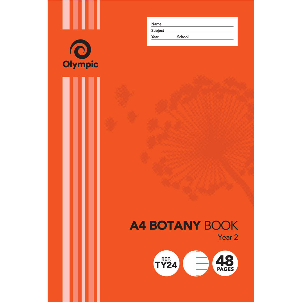 Image for OLYMPIC TY24I BOTANY BOOK QLD RULING YEAR 2 18MM 55GSM 48 PAGE A4 from Total Supplies Pty Ltd