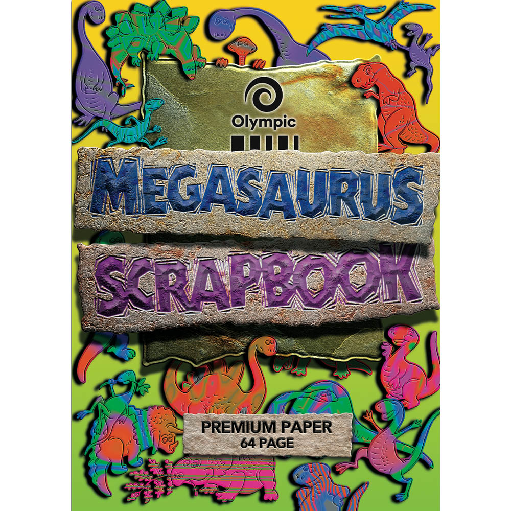 Image for OLYMPIC SM64 SCRAPBOOK MEGASAURUS BLANK 90GSM 64 PAGE 335 X 240MM from Total Supplies Pty Ltd