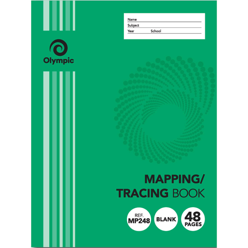 Image for OLYMPIC MP248 MAPPING/TRACING BOOK BLANK 55GSM 48 PAGE 225 X 175MM from Ross Office Supplies Office Products Depot