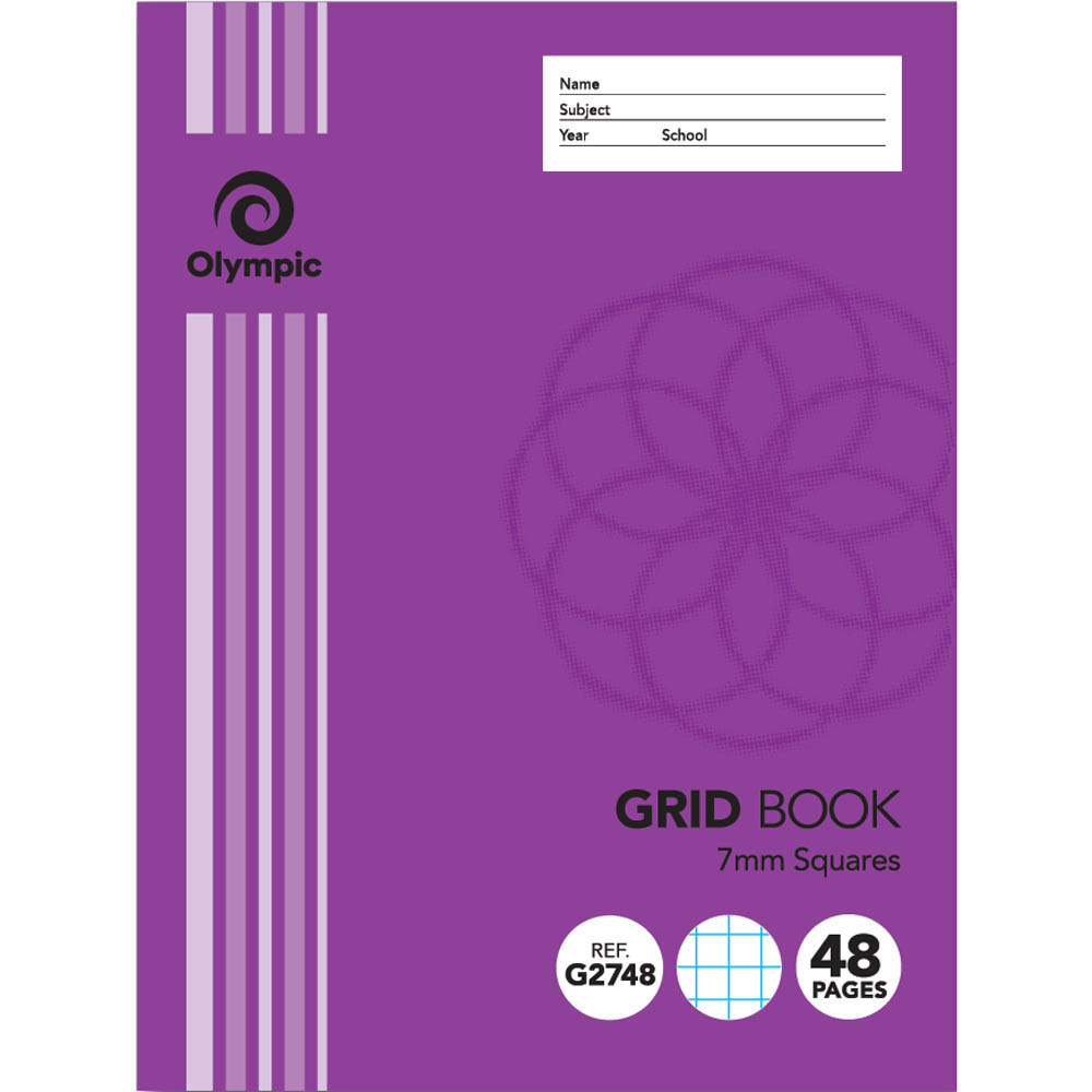 Image for OLYMPIC G2748 GRID BOOK 7MM GRID 55GSM 48 PAGE 225 X 175MM from MOE Office Products Depot Mackay & Whitsundays