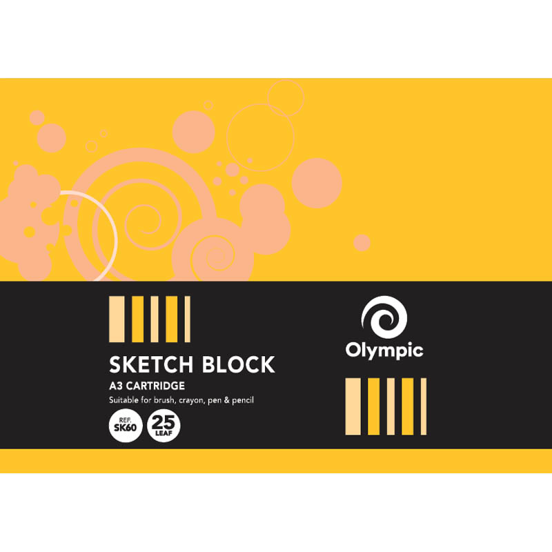 Image for OLYMPIC SK60 SKETCH BOOK TOP OPEN 110GSM 25 LEAF A3 from Office Products Depot Gold Coast