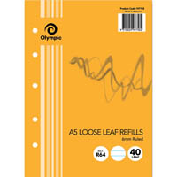 olympic r64 a5 loose leaf refill 5 holes 6mm ruled 55gsm 80 page white