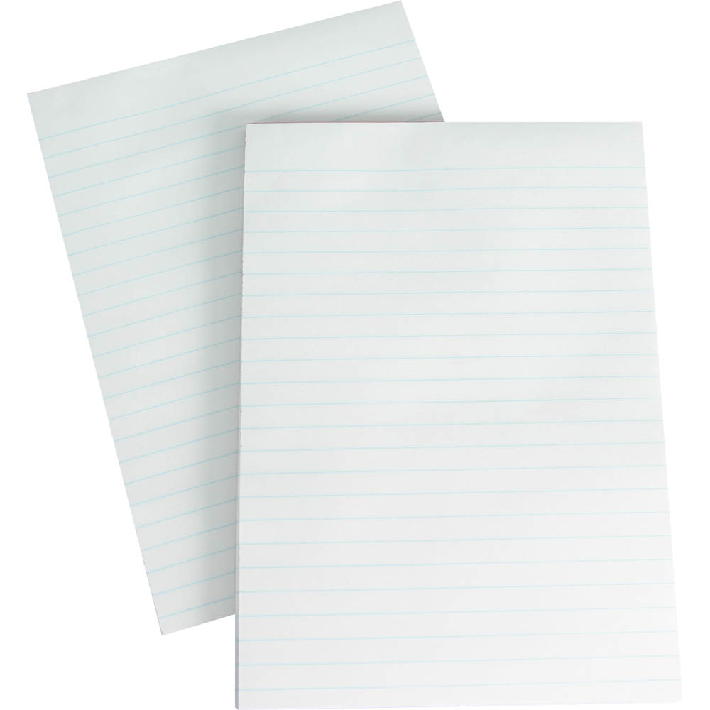 Image for OLYMPIC WRITING PAD 8MM RULED 50GSM 200 PAGE A4 WHITE from Total Supplies Pty Ltd