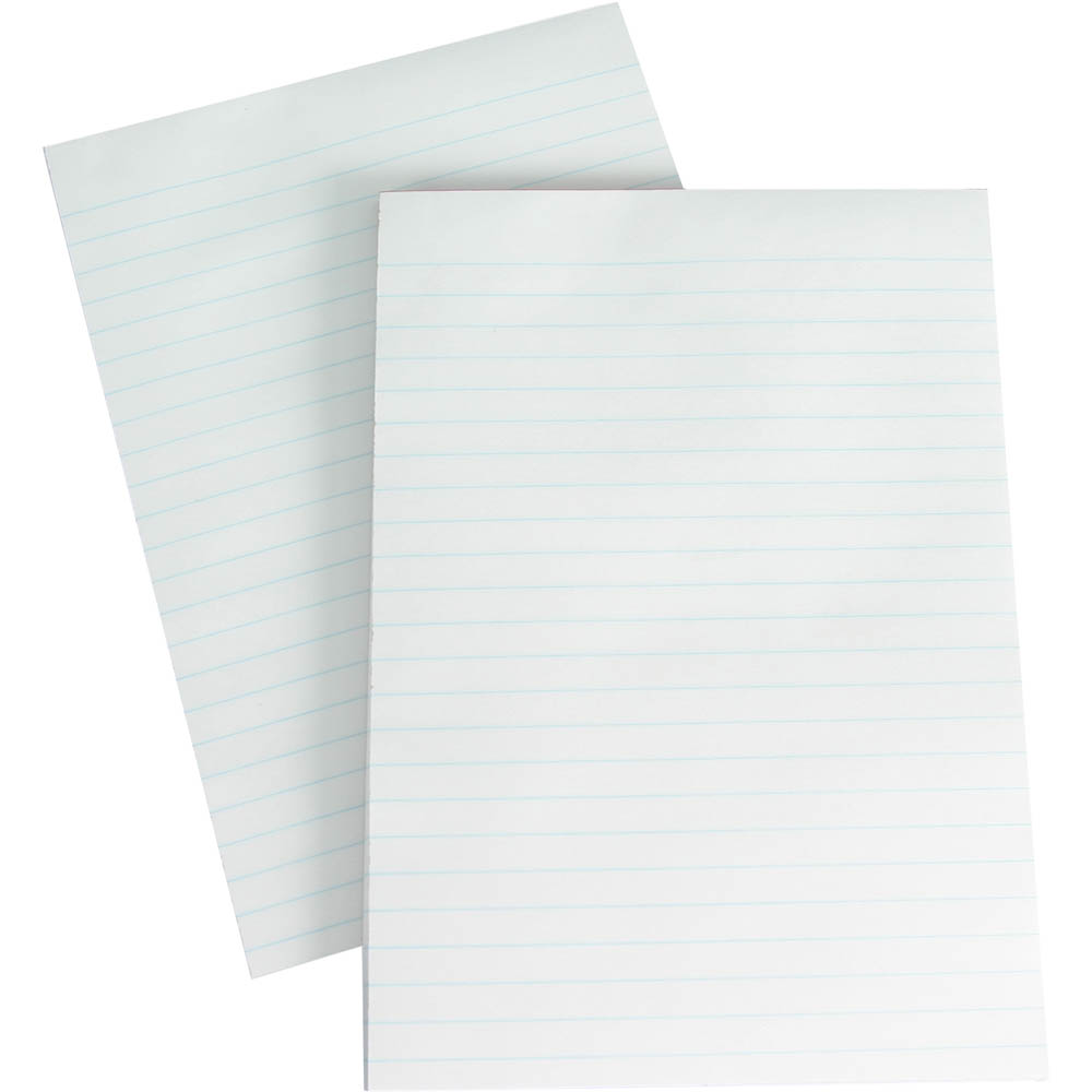 Image for OLYMPIC WRITING PAD 8MM RULED 55GSM 200 PAGE A4 WHITE from Total Supplies Pty Ltd