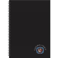 cultural choice notebook hard cover 8mm ruled 70gsm 120 page a4 black
