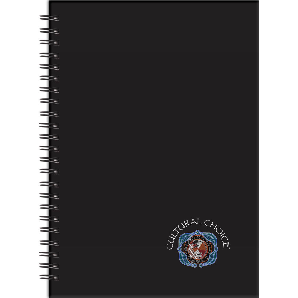 Image for CULTURAL CHOICE NOTEBOOK HARD COVER 8MM RULED 70GSM 120 PAGE A5 BLACK from Office Products Depot