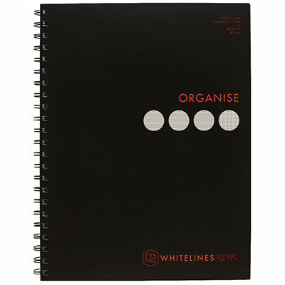 Image for WHITELINES SPIRAL 4-SUBJECT NOTEBOOK 240 PAGE 80GSM A4 from Ross Office Supplies Office Products Depot