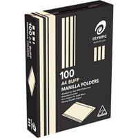 olympic manilla folder a4 buff box 100