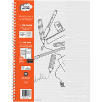 whitelines spiral notepad 8mm ruled 80gsm 120 page a4