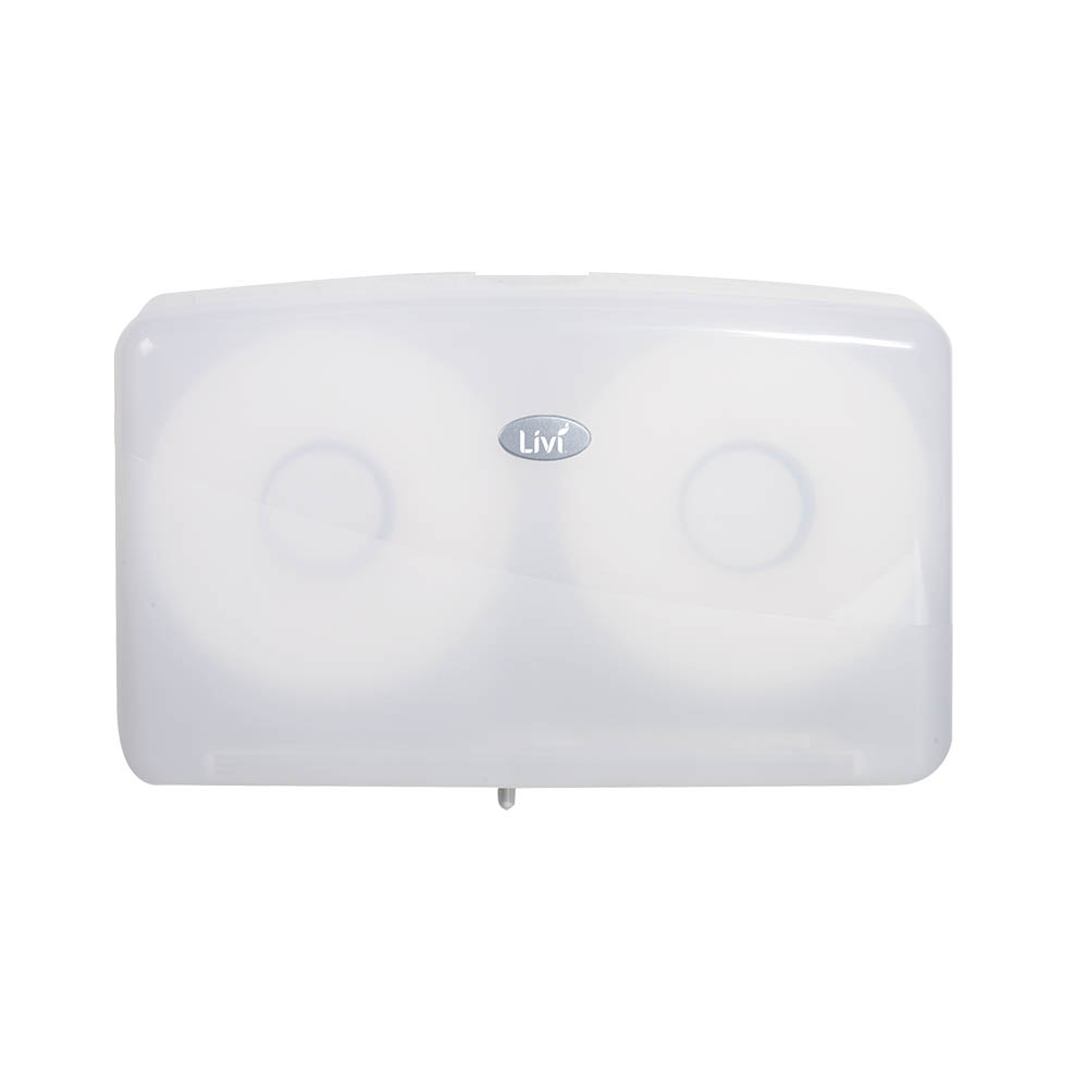 Image for LIVI DOUBLE JUMBO TOILET ROLL DISPENSER from Ross Office Supplies Office Products Depot