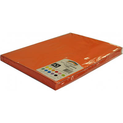 Image for RAINBOW SPECTRUM BOARD 220GSM A3 ORANGE PACK 100 from Albany Office Products Depot