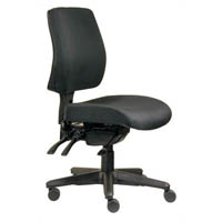 ergoselect spark ergonomic chair medium back 3 lever seat slide black nylon base black
