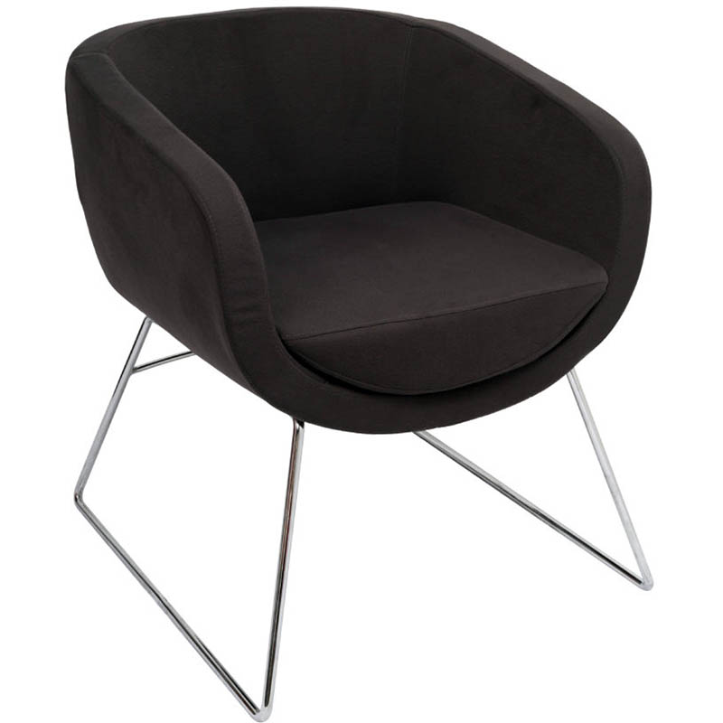 Image for RAPIDLINE SPLASH CUBE LOUNGE CHAIR SINGLE SEAT CHARCOAL from Office Products Depot Gold Coast