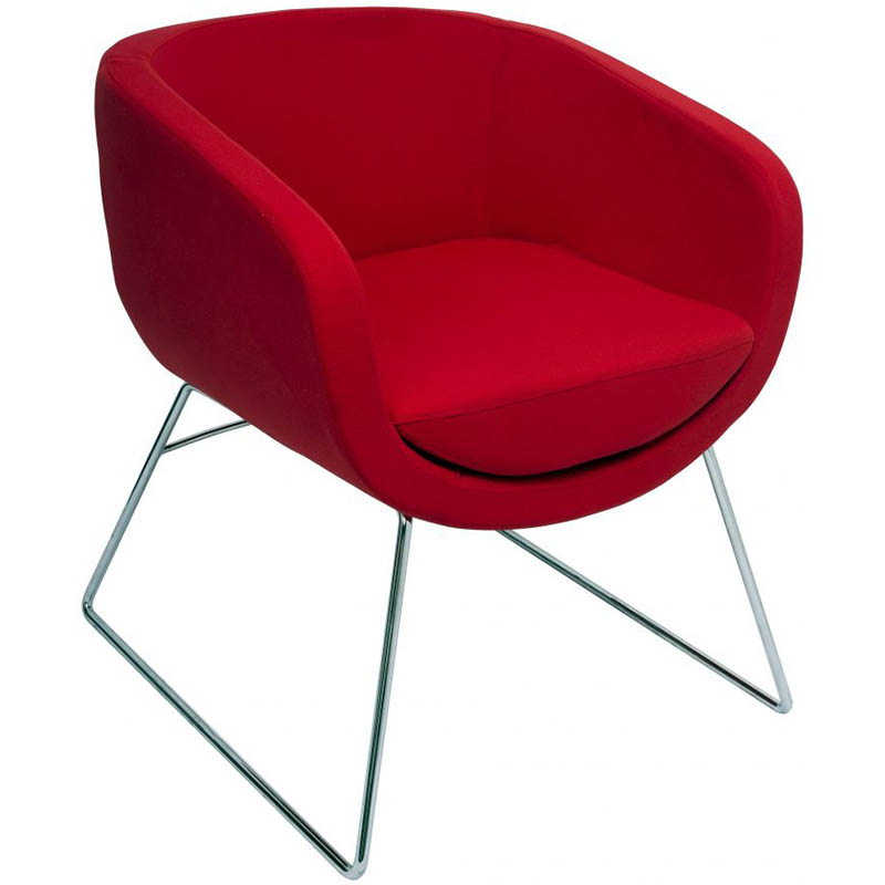 Image for RAPIDLINE SPLASH CUBE LOUNGE CHAIR SINGLE SEAT RED from MOE Office Products Depot Mackay & Whitsundays