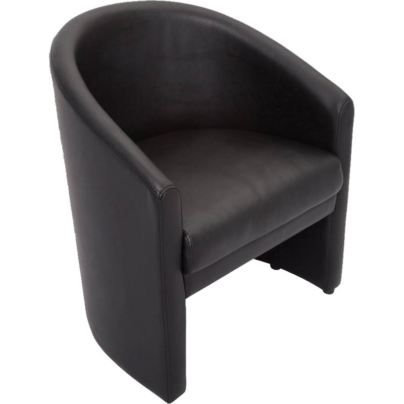 Image for RAPIDLINE SPACE TUB CHAIR SINGLE SEATER PU BLACK from MOE Office Products Depot Mackay & Whitsundays