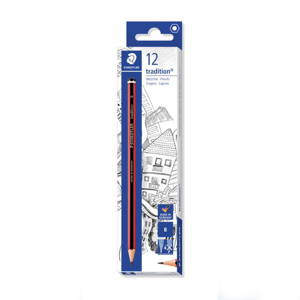 Image for STAEDTLER 110 TRADITION GRAPHITE PENCILS B BOX 12 from Total Supplies Pty Ltd