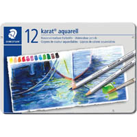 staedtler 125 karat aquarell watercolour pencils assorted pack 12
