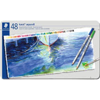staedtler 125 karat aquarell watercolour pencils assorted pack 48