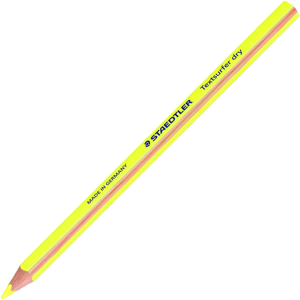 Image for STAEDTLER 128 TEXTSURFER TRIANGULAR HIGHLIGHTER PENCILS YELLOW BOX 12 from Office Products Depot