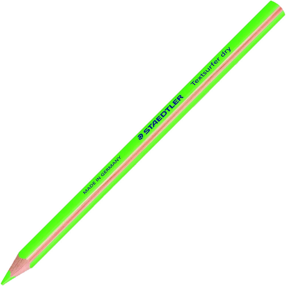 Image for STAEDTLER 128 TEXTSURFER TRIANGULAR HIGHLIGHTER PENCILS GREEN BOX 12 from Office Products Depot