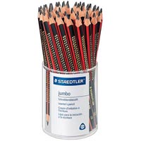 staedtler 128 jumbo triangular graphite pencils 2b tub 50