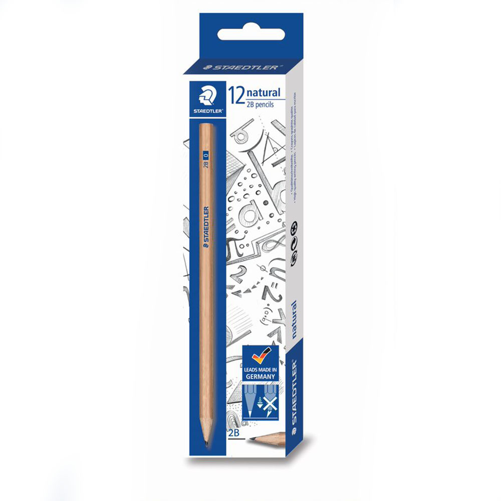 Image for STAEDTLER 130 NATURAL GRAPHITE PENCILS 2B BOX 12 from Total Supplies Pty Ltd