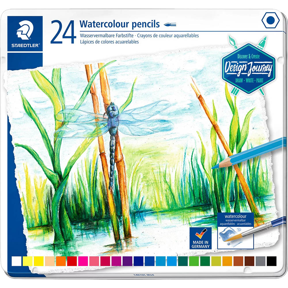 Image for STAEDTLER 146-10 WATERCOLOUR PENCILS ASSORTED PACK 24 from MOE Office Products Depot Mackay & Whitsundays