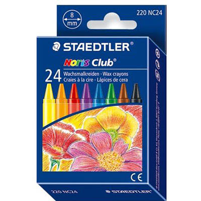 Image for STAEDTLER 220 NORIS CLUB WAX CRAYONS ASSORTED BOX 24 from MOE Office Products Depot Mackay & Whitsundays